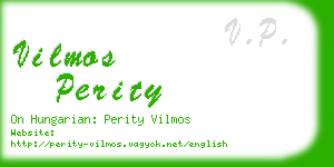 vilmos perity business card